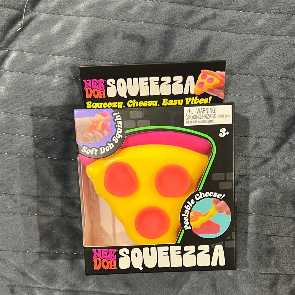 Yellow & Pink Pizza Slice Stress Toy